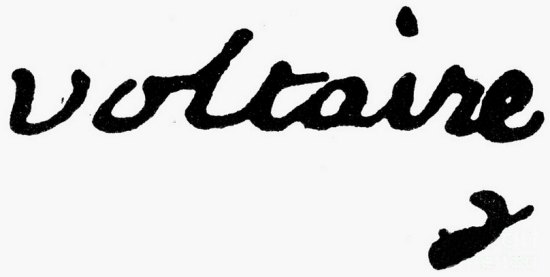 Signature de Voltaire Signature de Voltaire