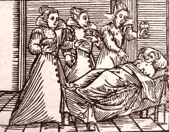 Sorcières jetant un maléfice. Gravure extraite du Compendium Maleficarum de Francesco Maria Guazzo (1608)
