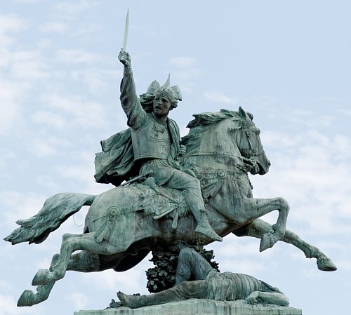 Statue équestre de Vercingétorix, par Bartholdi, à Clermont-Ferrand