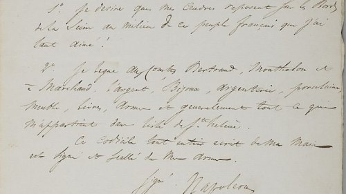 Extrait du testament de Napoléon