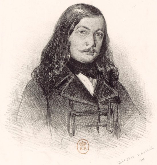 Théophile Gautier en 1838. Portrait exécuté au crayon par Célestin Nanteuil