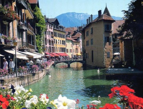 Les quais du Thiou à Annecy