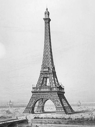 Tour de 300 mètres projetée pour l'Exposition de 1889