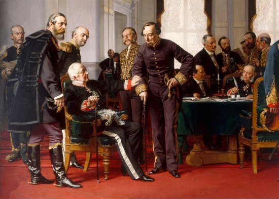 Signature du traité de Berlin le 13 juillet 1878. Peinture d'Anton von Werner (1881)