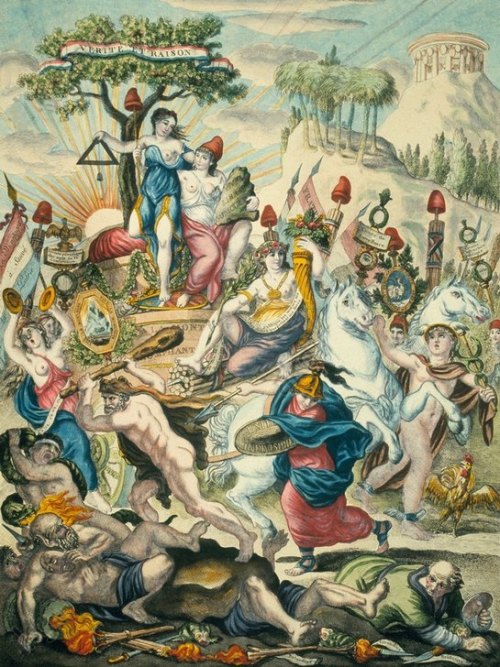 Le Triomphe de la Montagne (1792). Allégorie du parti des Montagnards, députés qui imposèrent la politique de la Terreur en 1793