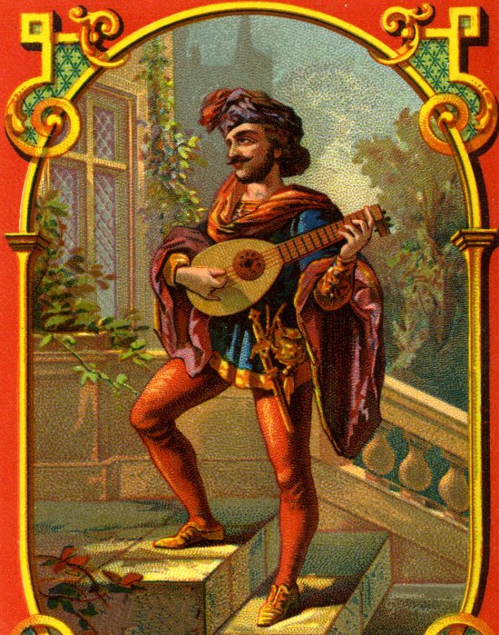 Représentation d'un troubadour