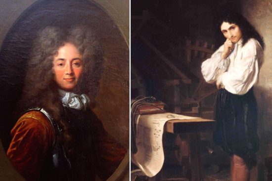 À gauche, Arnold de Ville (peinture de Jean-Baptiste Santerre). À droite, portrait supposé de Rennequin Sualem (peinture attribuée à Charles Le Brun)