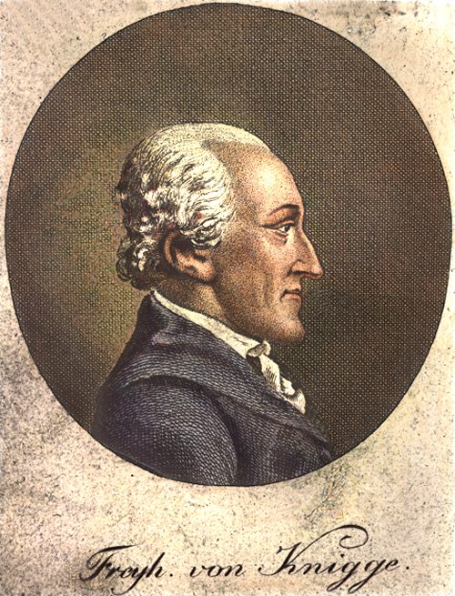 Adolph Freiherr von Knigge (1752-1796) en 1796. Gravure de Wilhelm Arndt (1750-1813)