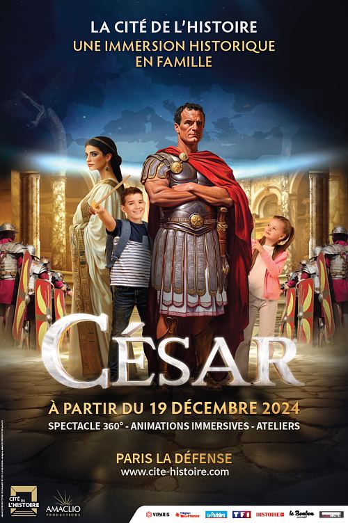 Affiche de l'exposition César à la Cité de l'Histoire