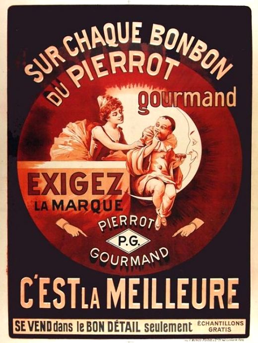 Affiche publicitaire Pierrot Gourmand