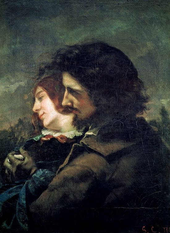 Les Amoureux heureux. Peinture de Gustave Courbet (1844)