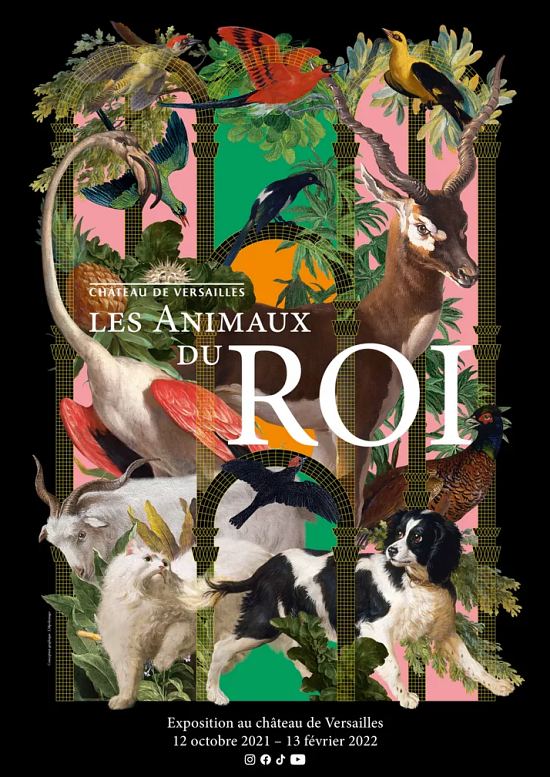 Affiche de l'exposition Les Animaux du Roi au Château de Versailles