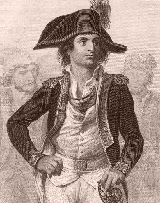 Antoine-Joseph Santerre (1752-1809). Gravure d'Auguste Raffet réalisée en 1847