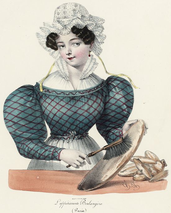 L'appétissante boulangère. Lithographie de Charles Philipon (1828/1829)