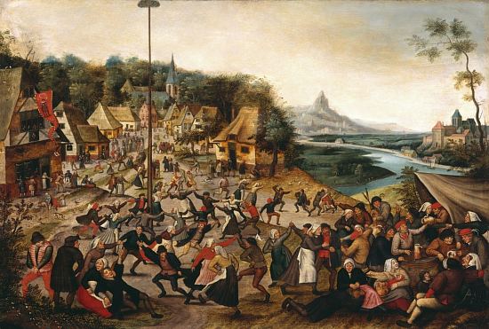 Arbre de mai. Peinture de Pieter Brueghel le Jeune (vers 1620-1630)