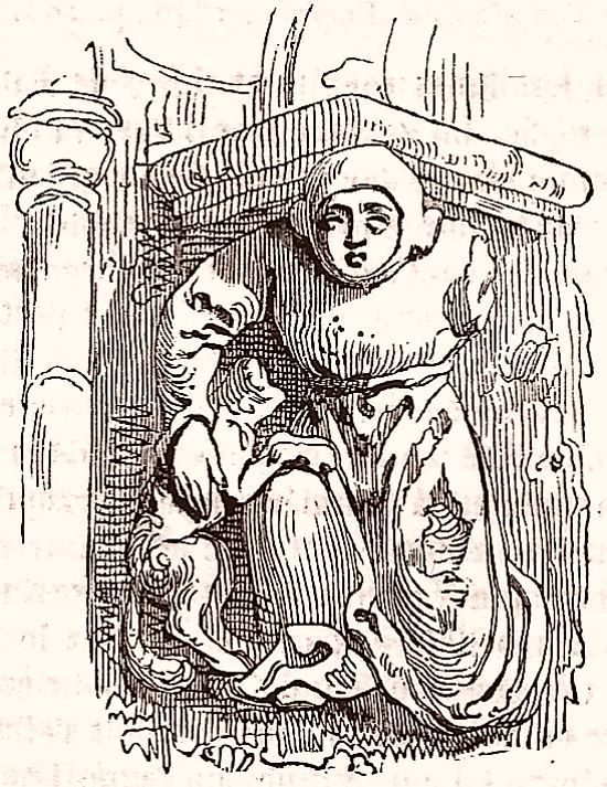 Sculpture d'une chapelle de l'église de Saint-Pierre, à Jumièges