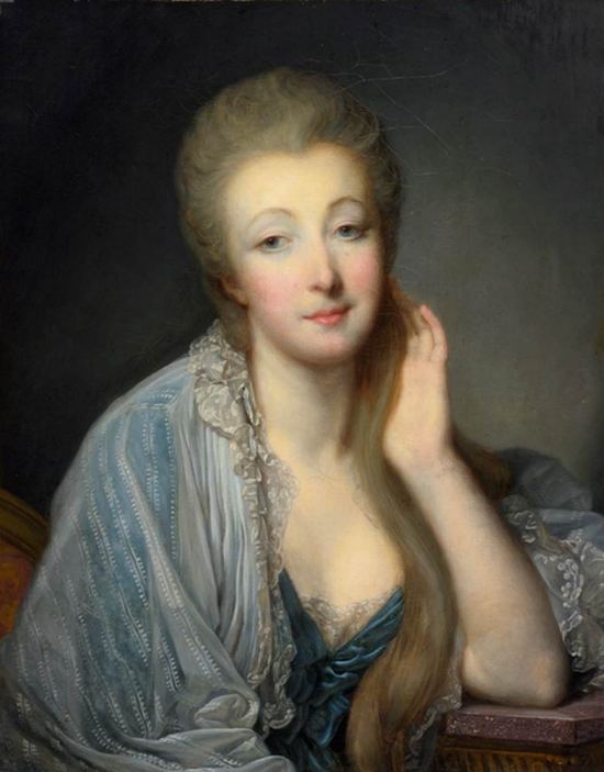 La comtesse du Barry en 1771. Peinture de Jean-Baptiste Greuze