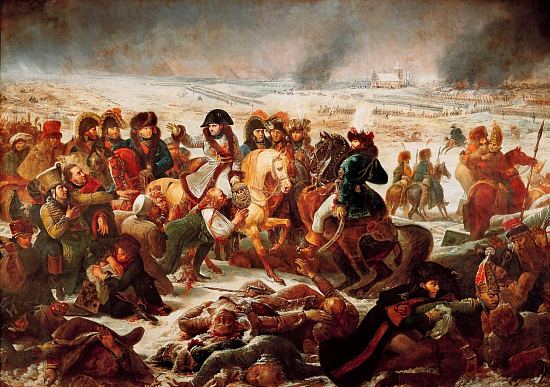 Napoléon sur le champ de la bataille d'Eylau. Peinture d'Antoine-Jean Gros (1808)