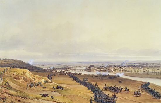 Bataille de Montereau. Peinture de Jean-Antoine-Siméon Fort (1840)
