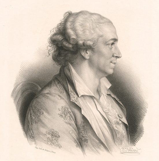 Pierre-Augustin Caron de Beaumarchais. Gravure du XIXe siècle de Zéphirin Belliard (1798-1861)