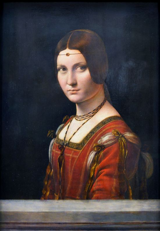 La Belle Ferronnière. Peinture de Léonard de Vinci (1495-1497)