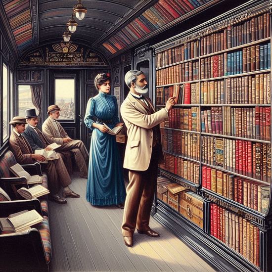 En 1939, le romancier et journaliste Pierre Chanlaine suggère l'installation de bibliothèques dans les trains