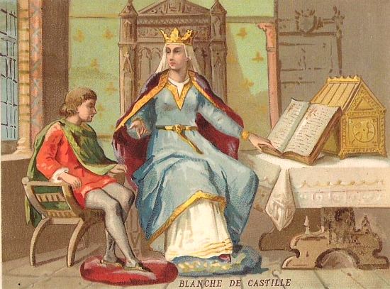 Blanche de Castille instruisant son fils le futur Louis IX