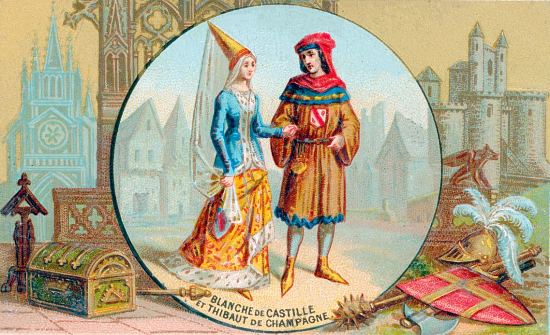 Blanche de Castille et Thibaud de Champagne