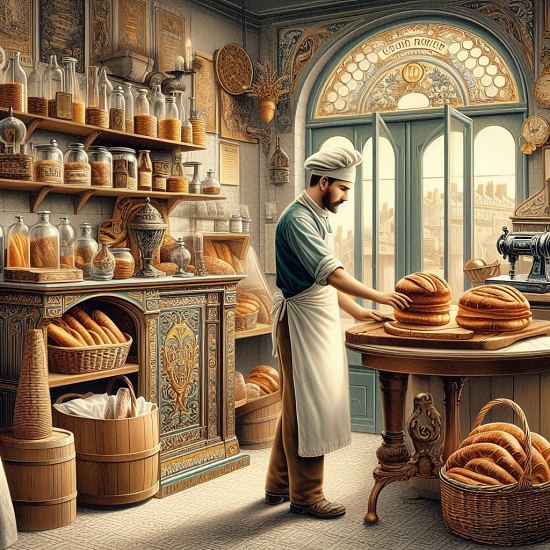 Une boulangerie au XVIIIe siècle