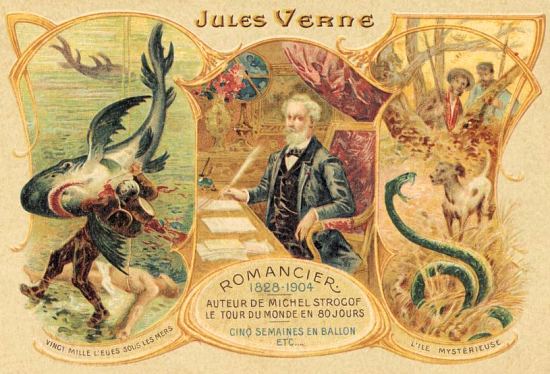 Jules Verne (1828-1905) et ses œuvres célèbres dont Vingt Mille Lieues sous les mers