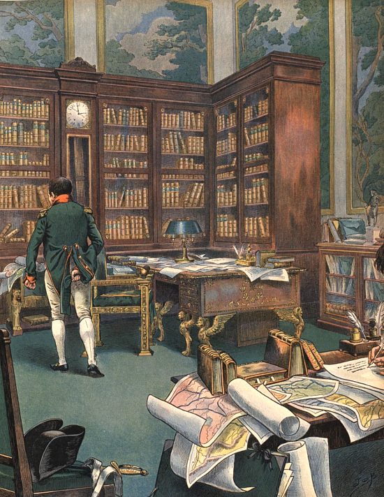 Cabinet de travail du premier Consul aux Tuileries. Illustration extraite de Bonaparte par Georges Montorgueil et Jacques Onfroy de Bréville (1910)