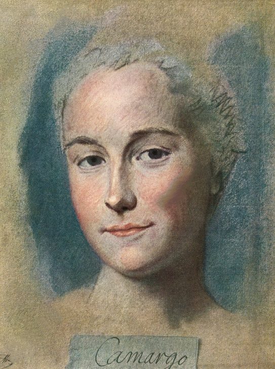 Marie Anne de Cupis de Camargo, dite la Camargo, d'après un portrait réalisé par Maurice Quentin de La Tour