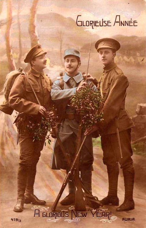 Carte de voeux patriotique de 1915