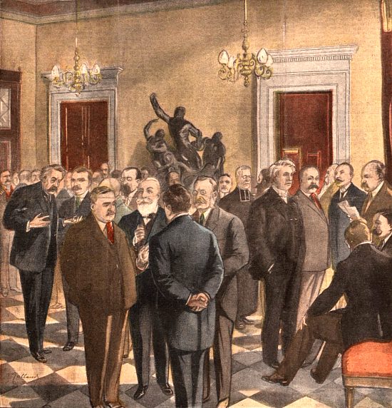 À la Chambre des députés. Illustration publiée dans Le Petit Journal illustré du 21 janvier 1921