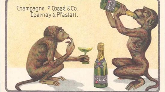 Ancienne publicité vers 1910 du champagne alsacien de Pfastatt (Haut-Rhin)