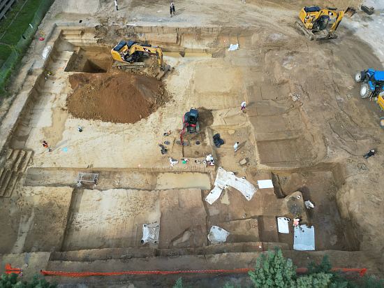 Vue générale du chantier en début de fouille