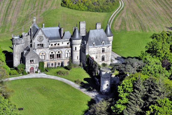 Le château de Martinvast vu du ciel
