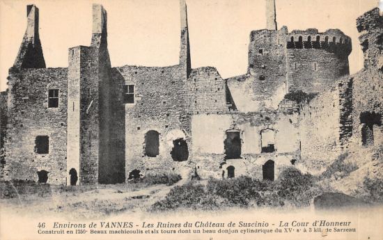 Château de Suscinio (Morbihan) en ruine au début du XXe siècle