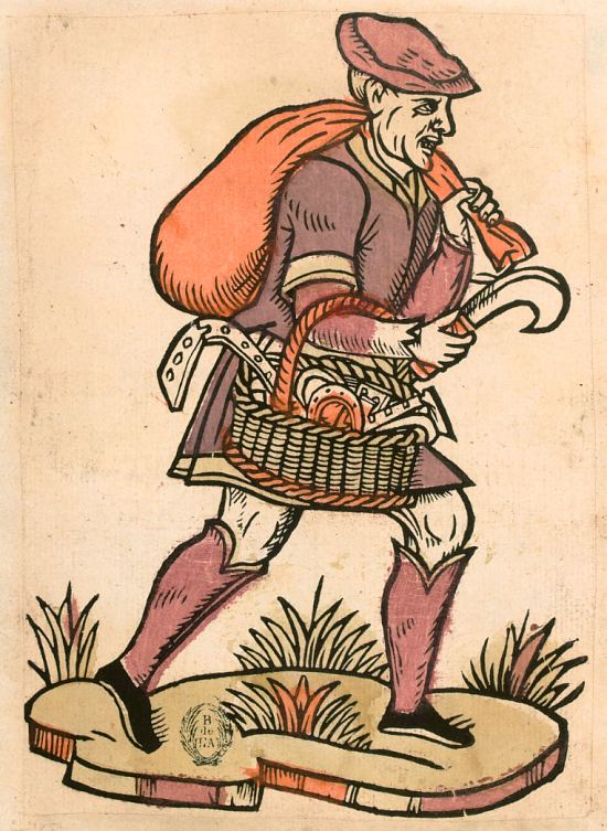Chiffonnier-ferrailleur au Moyen Âge