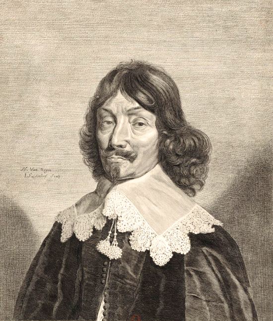 Claude Saumaise. Gravure réalisée par Jonas Suyderhoef (1613-1686)