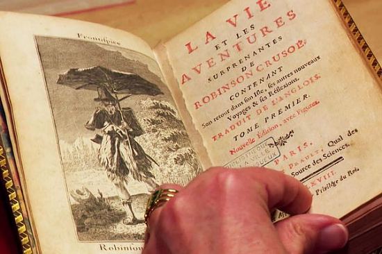 La vie et les aventures surprenantes de Robinson Crusoé, l'un des best-sellers de l'époque de Marie-Antoinette
