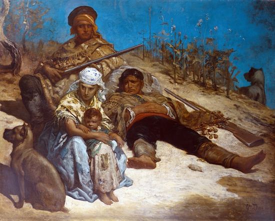 Contrebandiers espagnols. Peinture de Gustave Doré (1876)