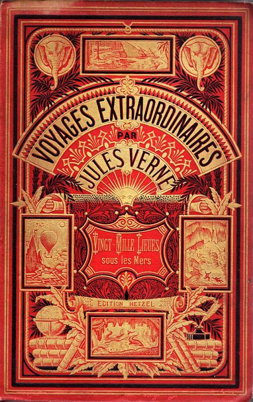 Couverture de Vingt mille lieues sous les mers, édition de 1889