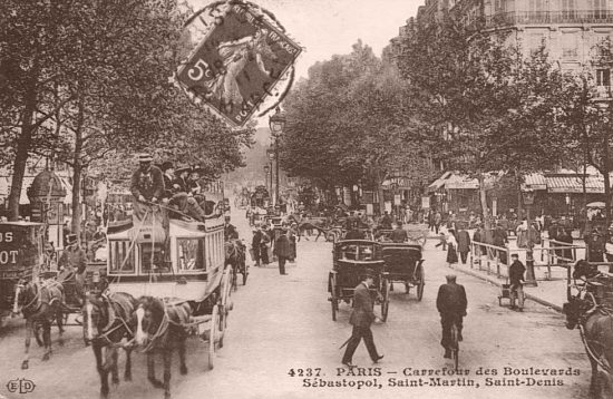 Carrefour des boulevards Sébastopol, Saint-Martin, Saint-Denis