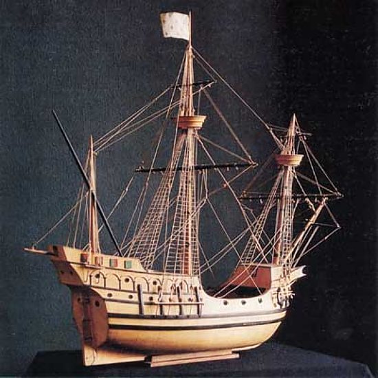 Maquette de la Dauphine, vaisseau à bord duquel voyagea Verrazano en 1524