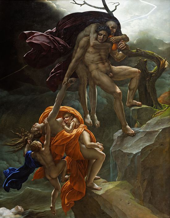 Scène du déluge. Peinture d'Anne-Louis Girodet (1806)