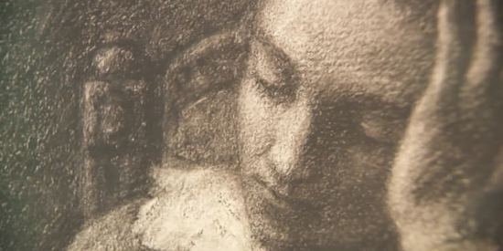 Détail dessin de Gustave Courbet