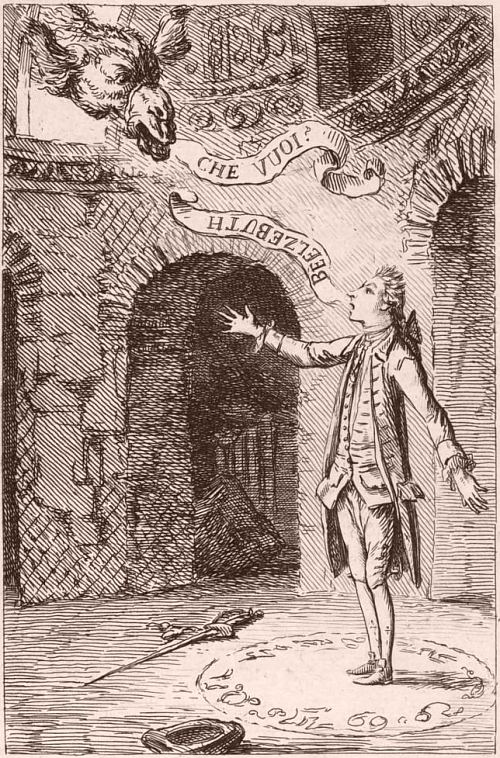 Gravure pour l'édition originale du Diable amoureux de Jacques Cazotte (1772)