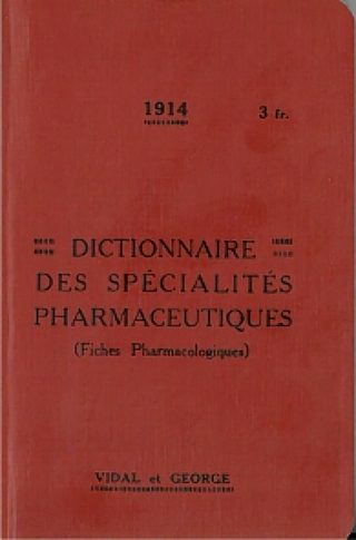 Couverture de la première édition du Dictionnaire Vidal (1914)