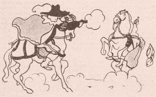 Duel entre Toussaint de Guémadeuc et René de Tournemine, en 1606. Dessin paru dans Floréal : l'hebdomadaire illustré du monde du travail du 6 novembre 1920